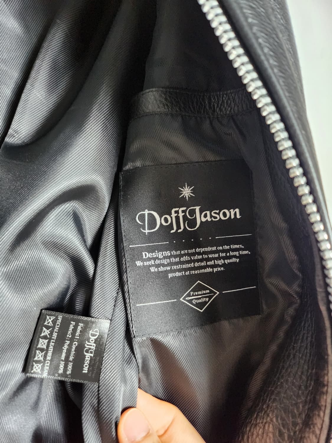 도프제이슨 소가죽 라이더 자켓 상품이미지3