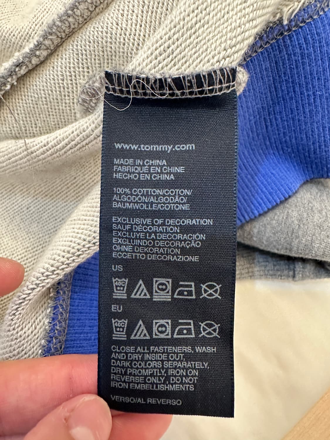 S) 타미 힐피거 그레이 니트 집업 상품이미지5