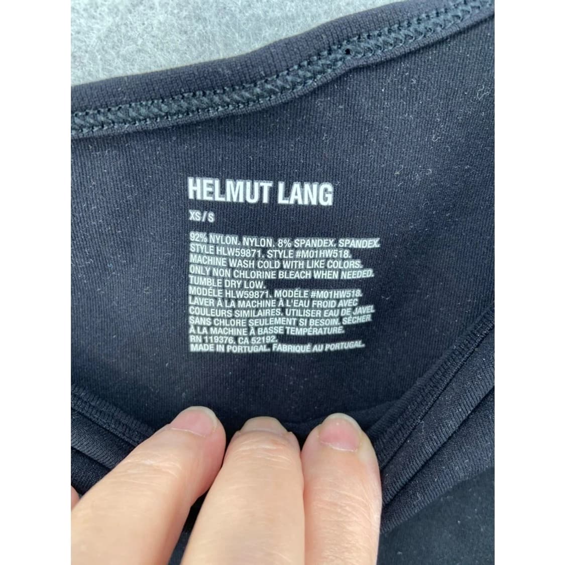 헬무트랭 원숄더 스트랩 탑 블랙 상품이미지3