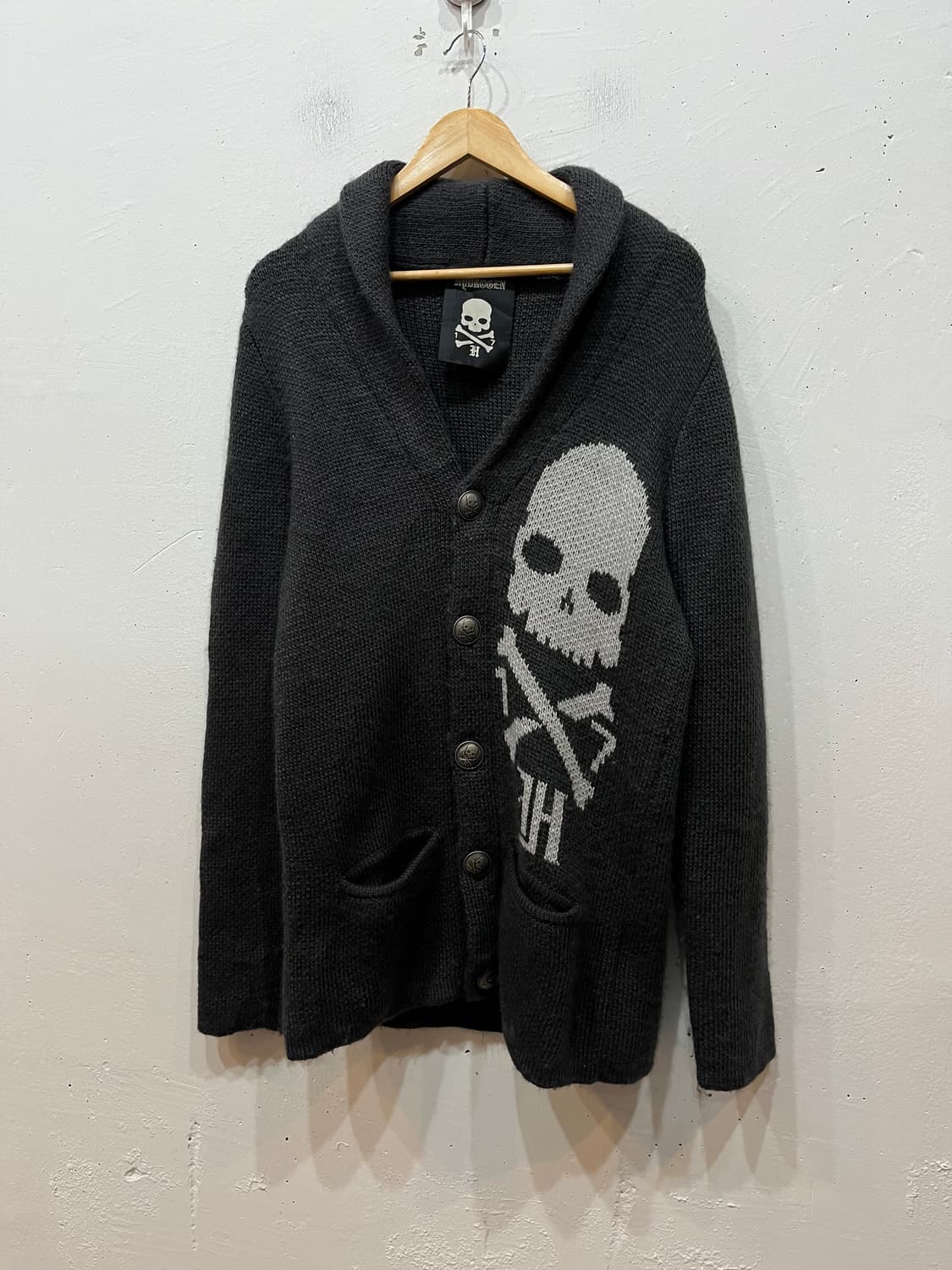 Hydrogen 락펑크 스컬 숄카라 가디건  상품이미지1