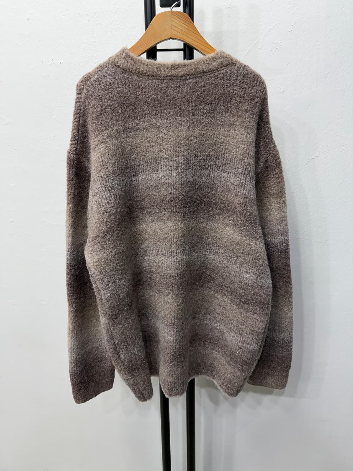 정품) ECORR 이코르 남성 모헤어 브라운 니트 스웨터 1(105) 상품이미지5