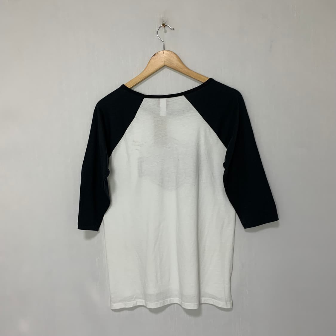 할리데이비슨 빈티지 y2k 7부 소매 흰검 배색 나그랑 티셔츠 상품이미지3