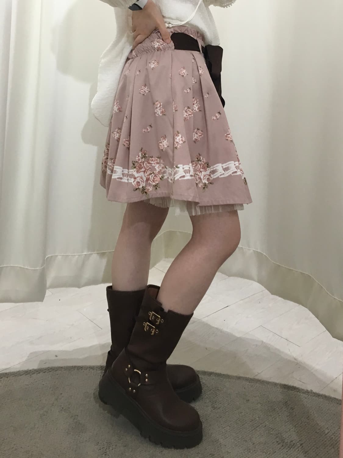Ank rouge flower mini skirt 상품이미지2