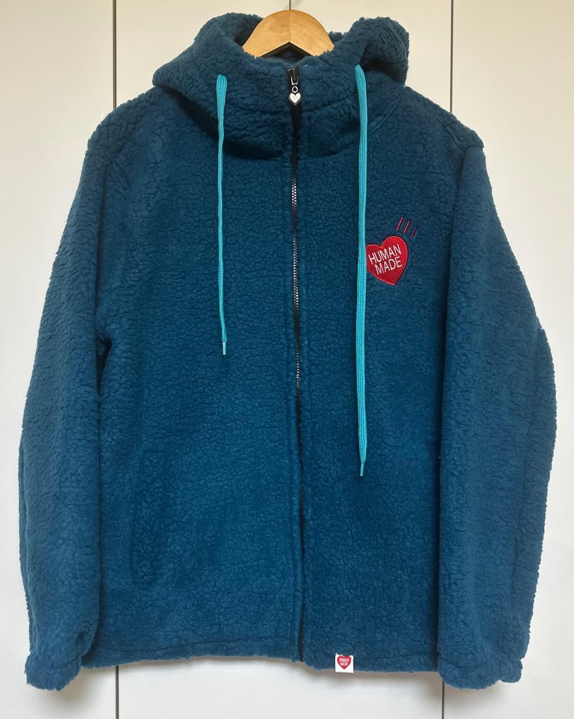 휴먼메이드 후리스 후드 집업 블루 상품이미지1