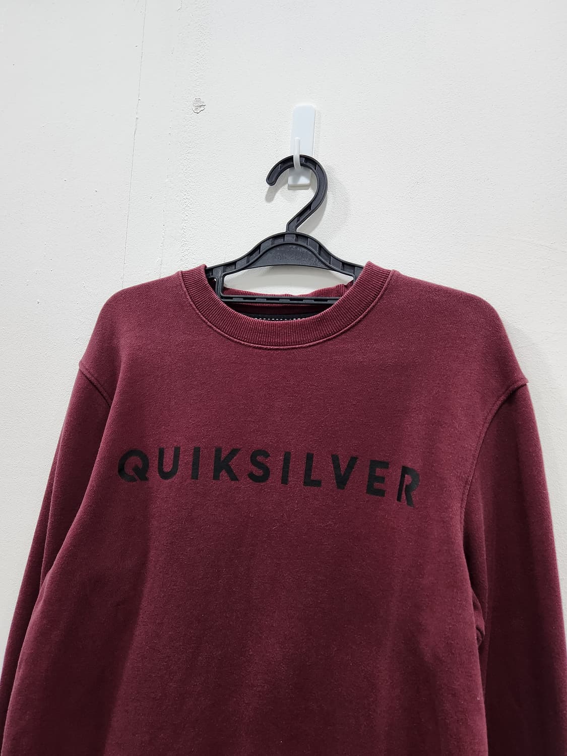 퀵실버 맨투맨 버건디 남녀공용 100사이즈 상품이미지2