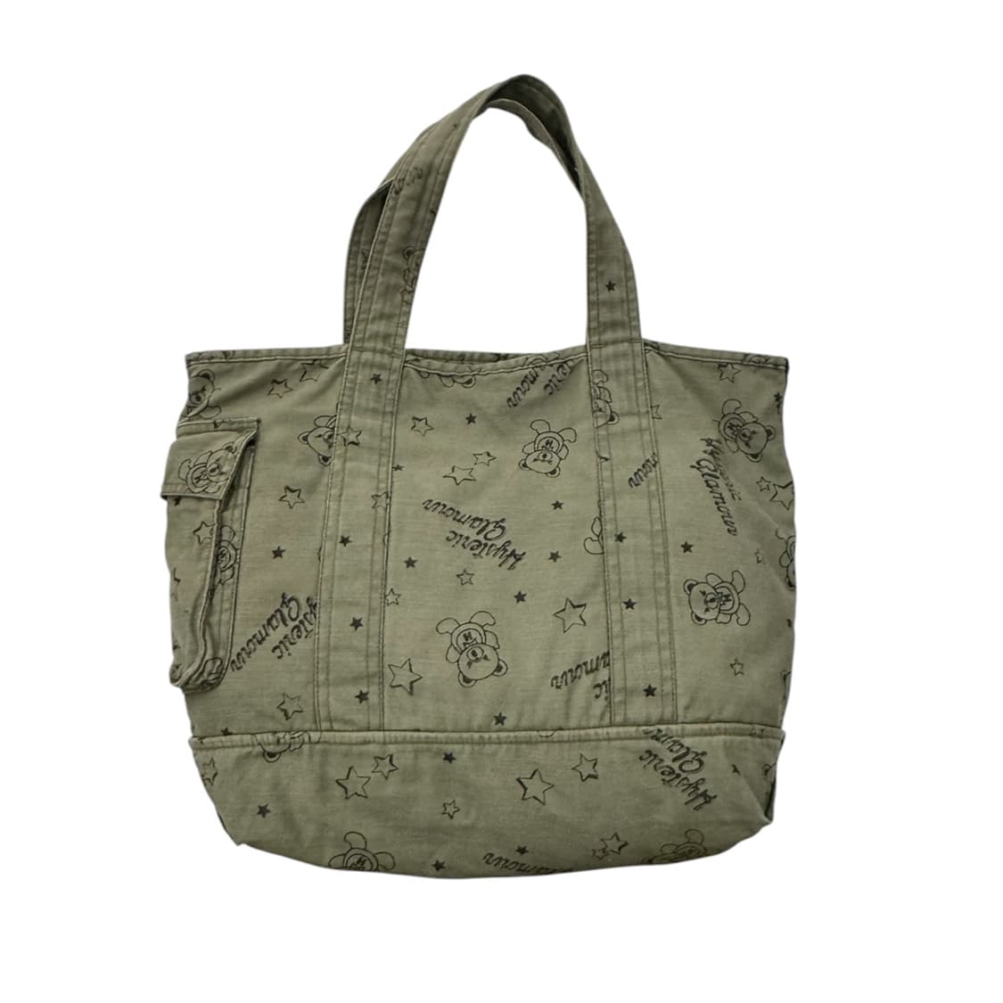 히스테릭글래머 퍽베어 토트백 카키 상품이미지3