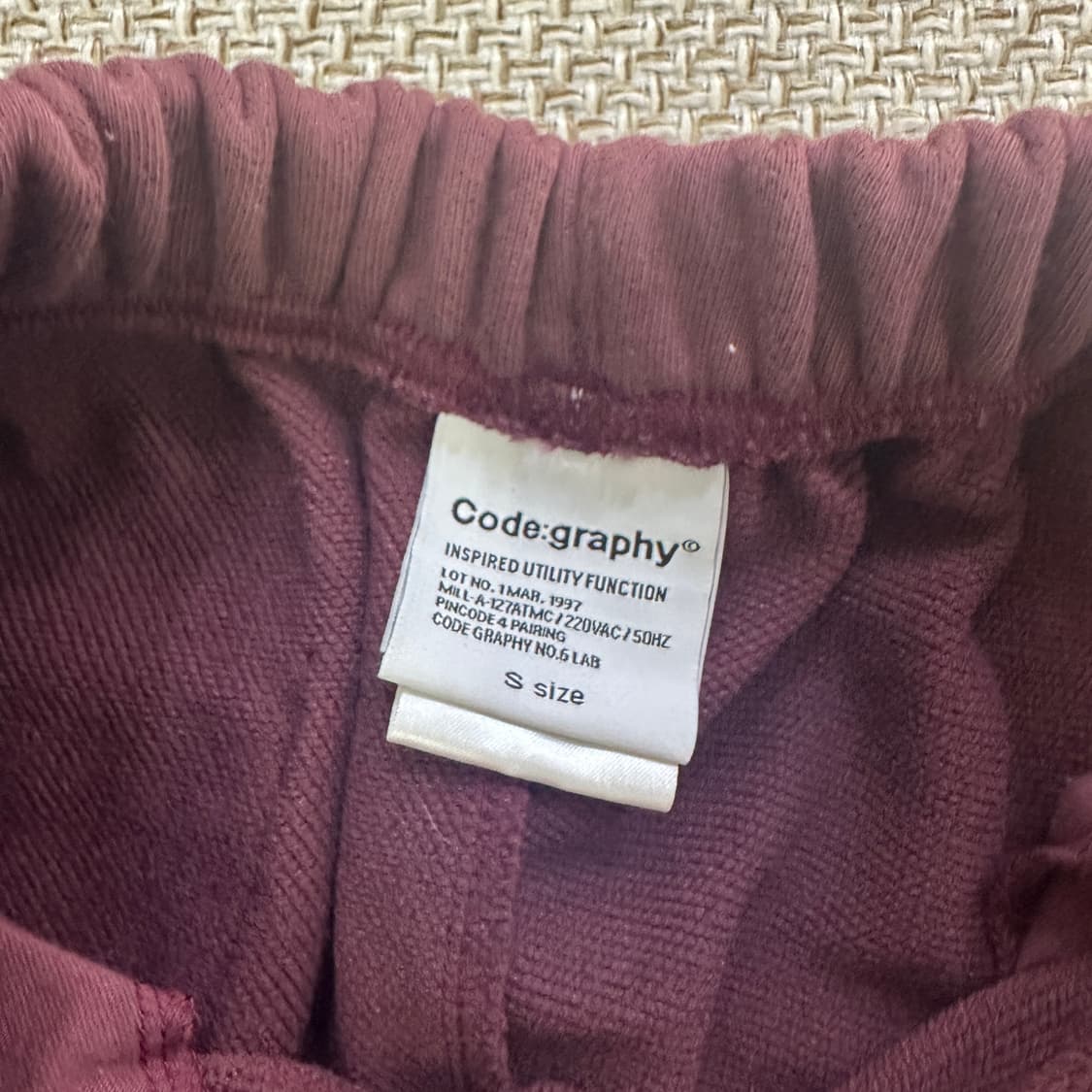 S 코드그라피 트레이닝 쇼츠 버건디 0421D 상품이미지2