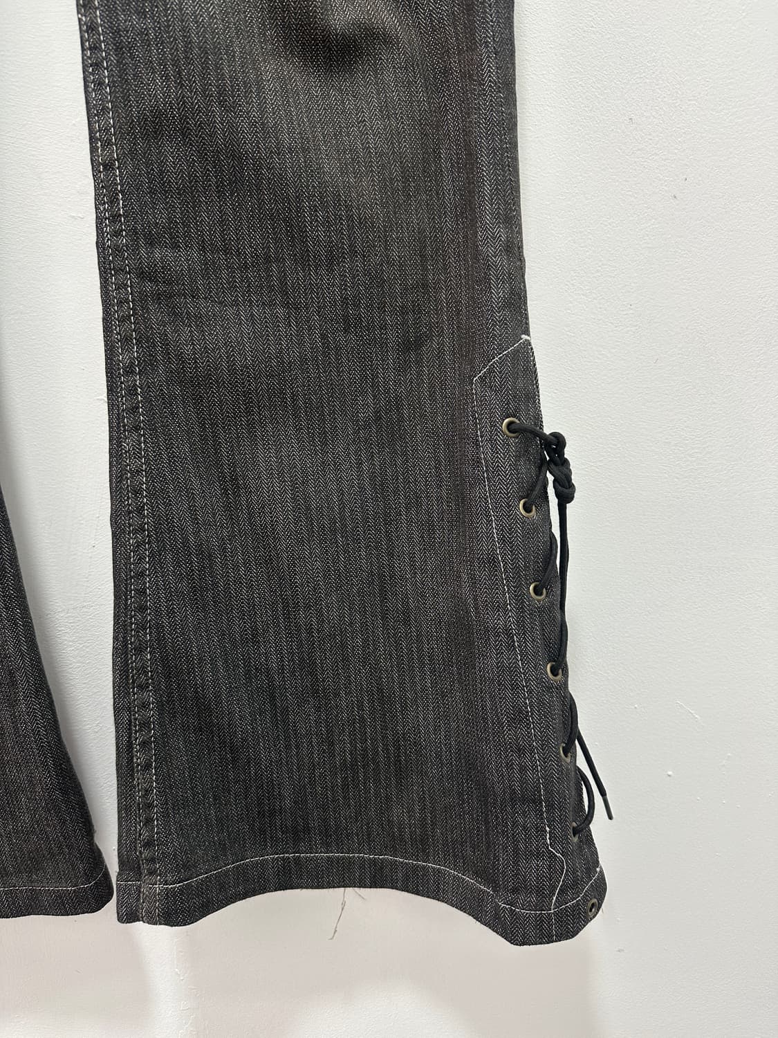 Tornado Mart 00s lace up flare cut denim 상품이미지6