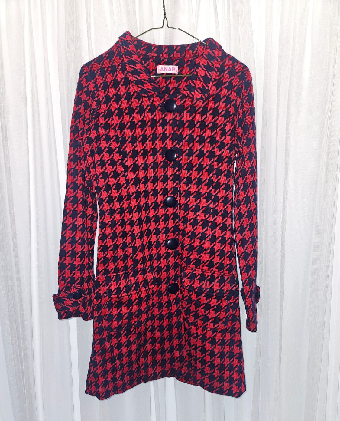 anap 빈티지 캐캐체 레드 체크코트 니혼진 공겜여주 히메갸루 모리 상품이미지1