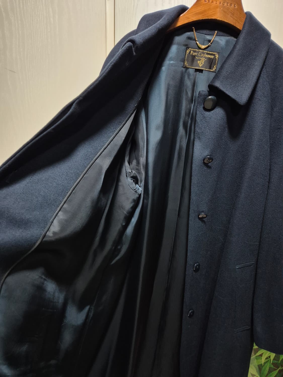 JPN빈티지.Pure Cashmere 퓨어 캐시미어 청록색 코트 상품이미지6