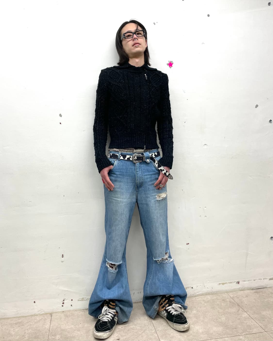 asymmetric gray knit jacket 상품이미지6