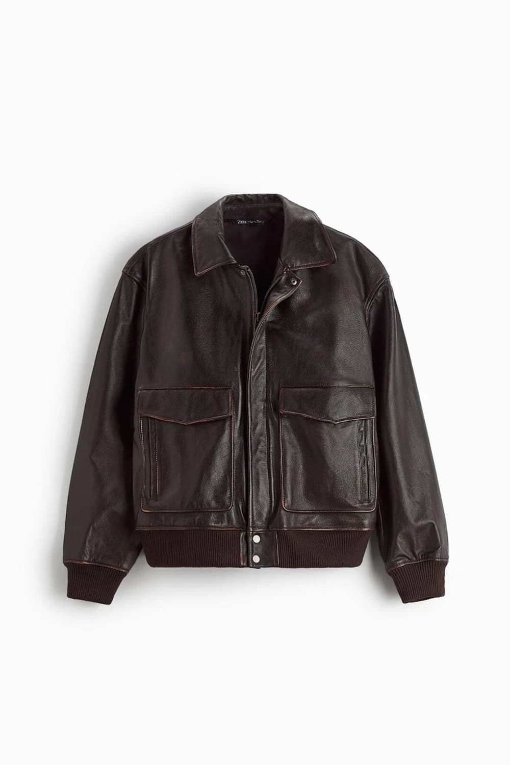 [M] 자라 A2 가죽 자켓 (소가죽) 상품이미지1