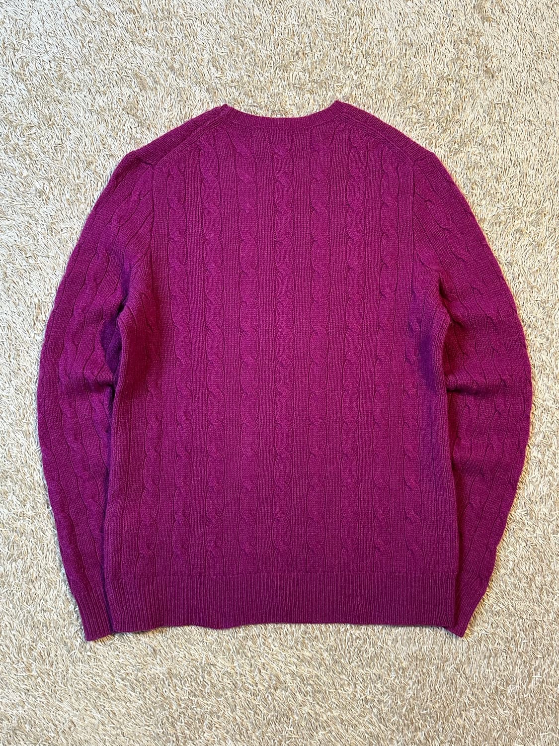 폴로 랄프로렌 신형 QR 핑크포니 케이블 울 캐시미어 니트 상품이미지3