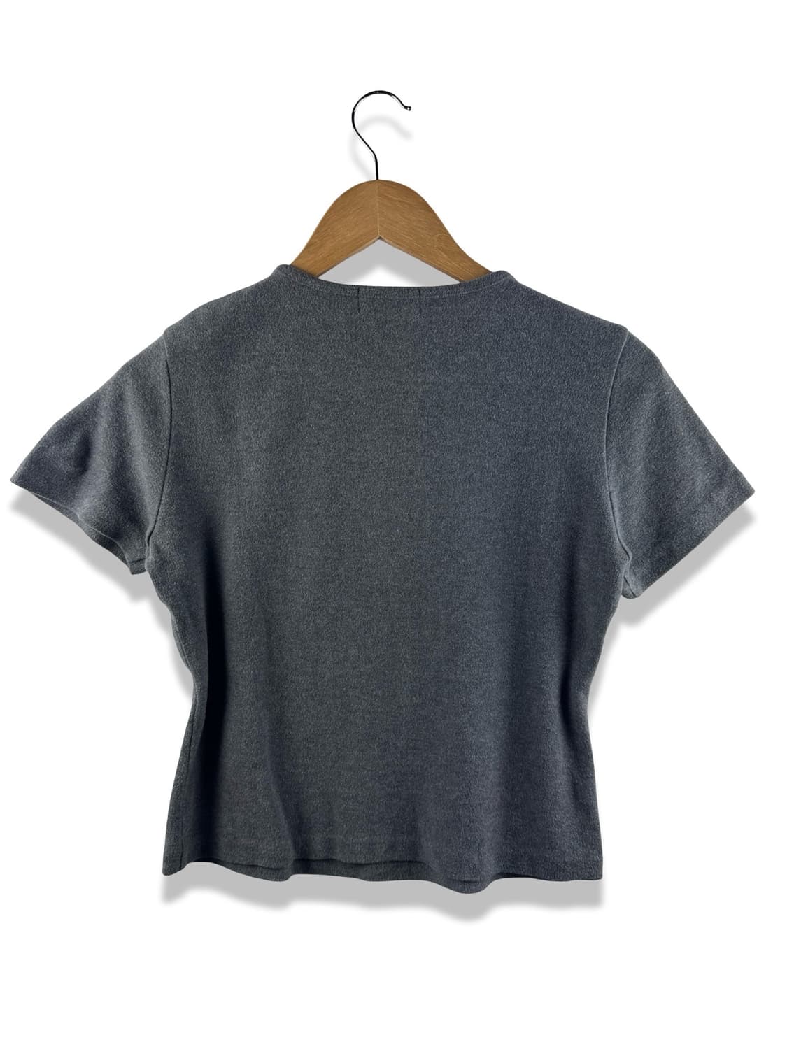 꾸레쥬 센터로고 딱붙티셔츠1887  상품이미지2