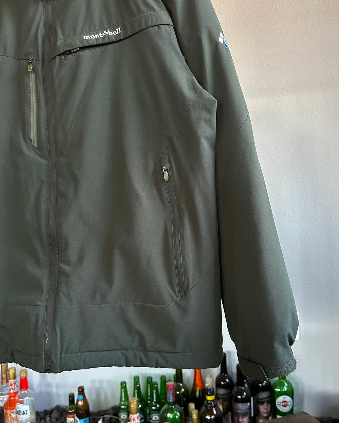 [L]몽벨 mont-bell 2레이어 카키 패딩 자켓 상품이미지5