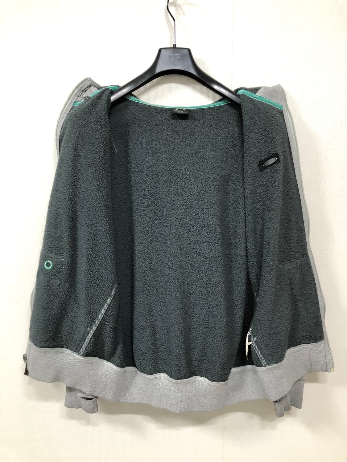 오클리 은각로고 기모 후드집업 M _ 그레이 상품이미지4