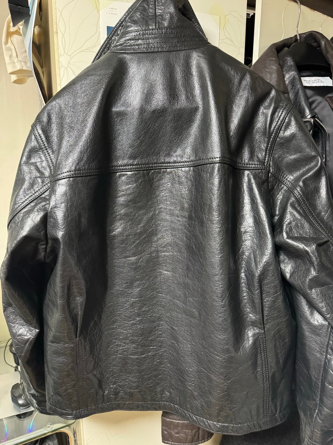 자라 zara 버팔로 레더 오버사이즈 자켓 M (105) 상품이미지4