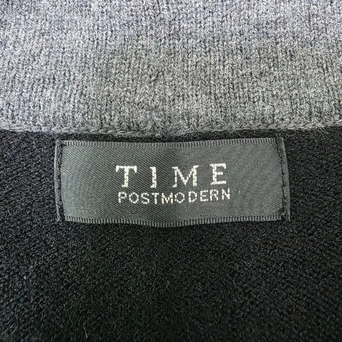 타임(TIME) 울 100% 배색 터틀넥 니트 원피스 Fre 상품이미지5