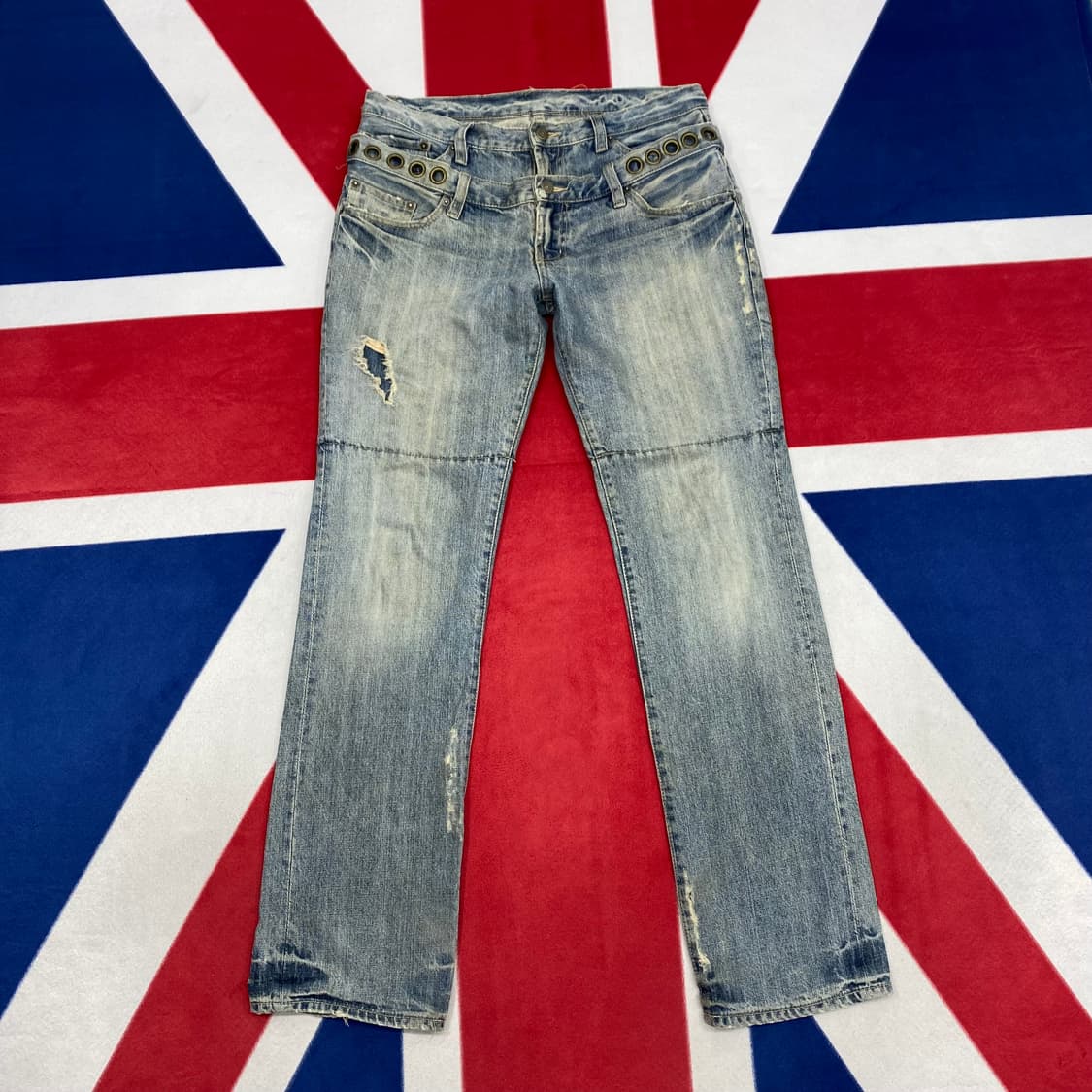 PPFM 더블 웨이스트 데님팬츠 L 상품이미지1