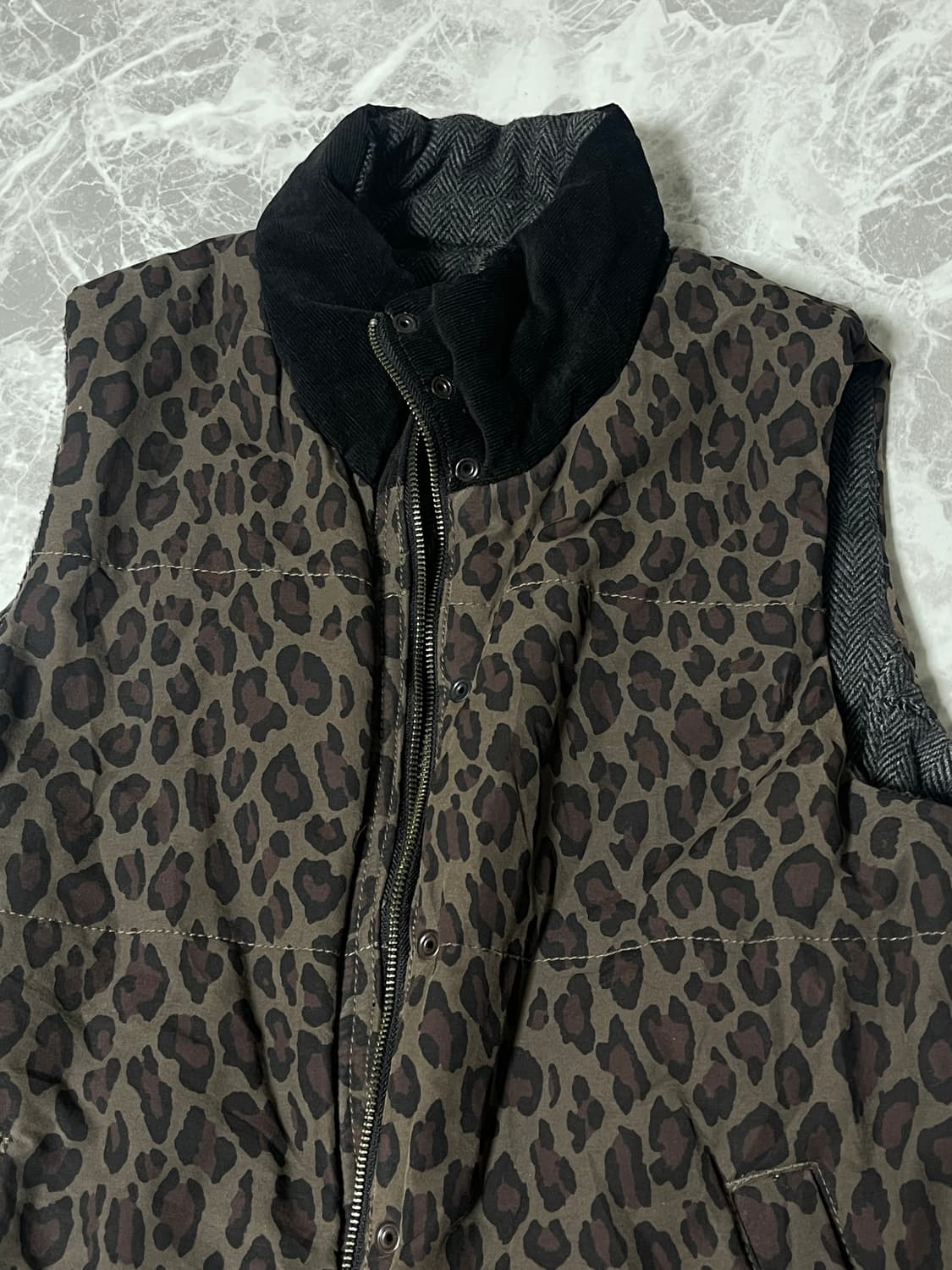 (Unknown)both leopard padding vest 상품이미지4