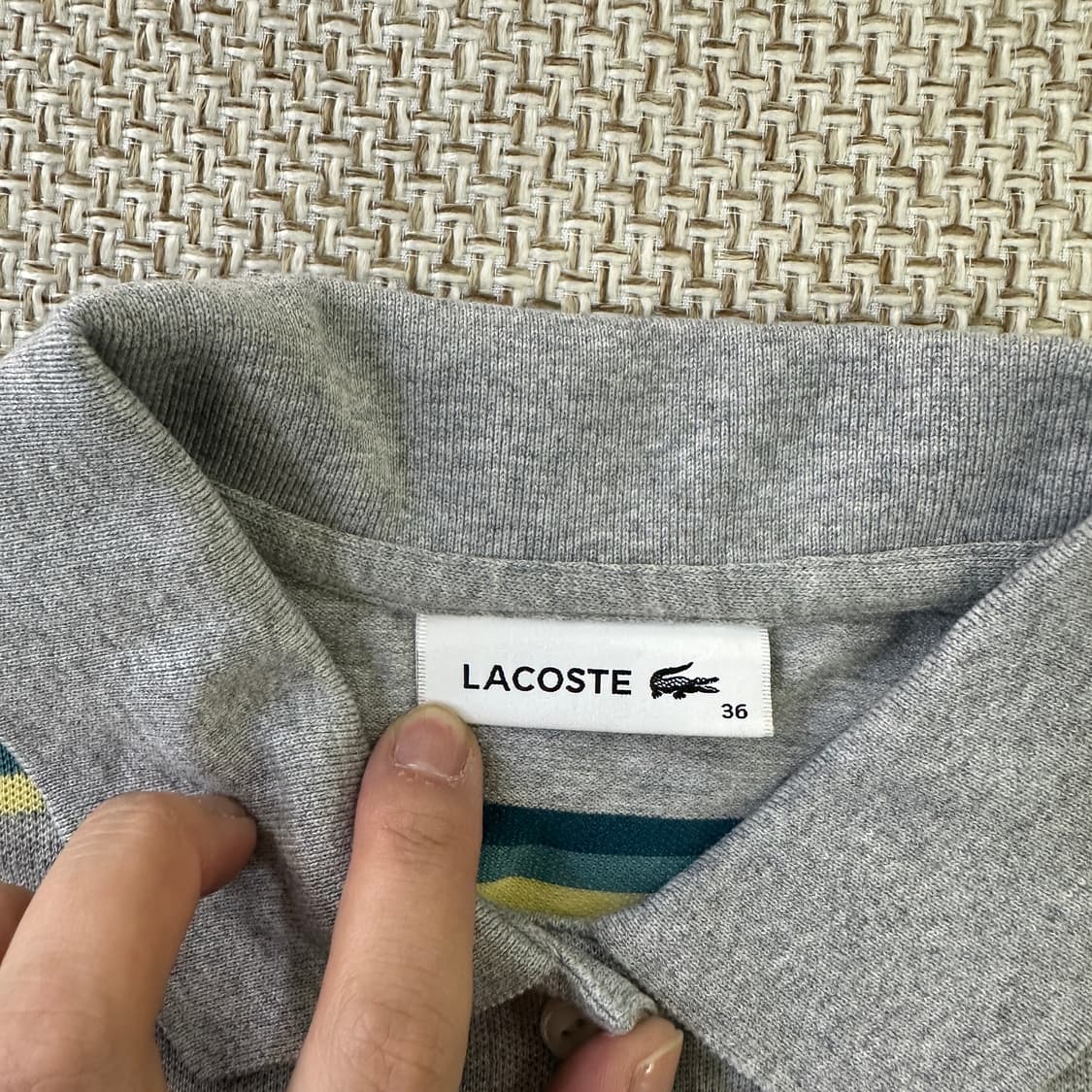 36 라코스테 스트라이프 코튼 피케 반팔 0409D 상품이미지2