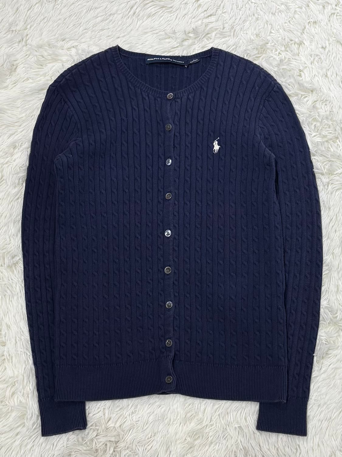 폴로랄프로렌 화이트포니 네이비 케이블 가디건 상품이미지3