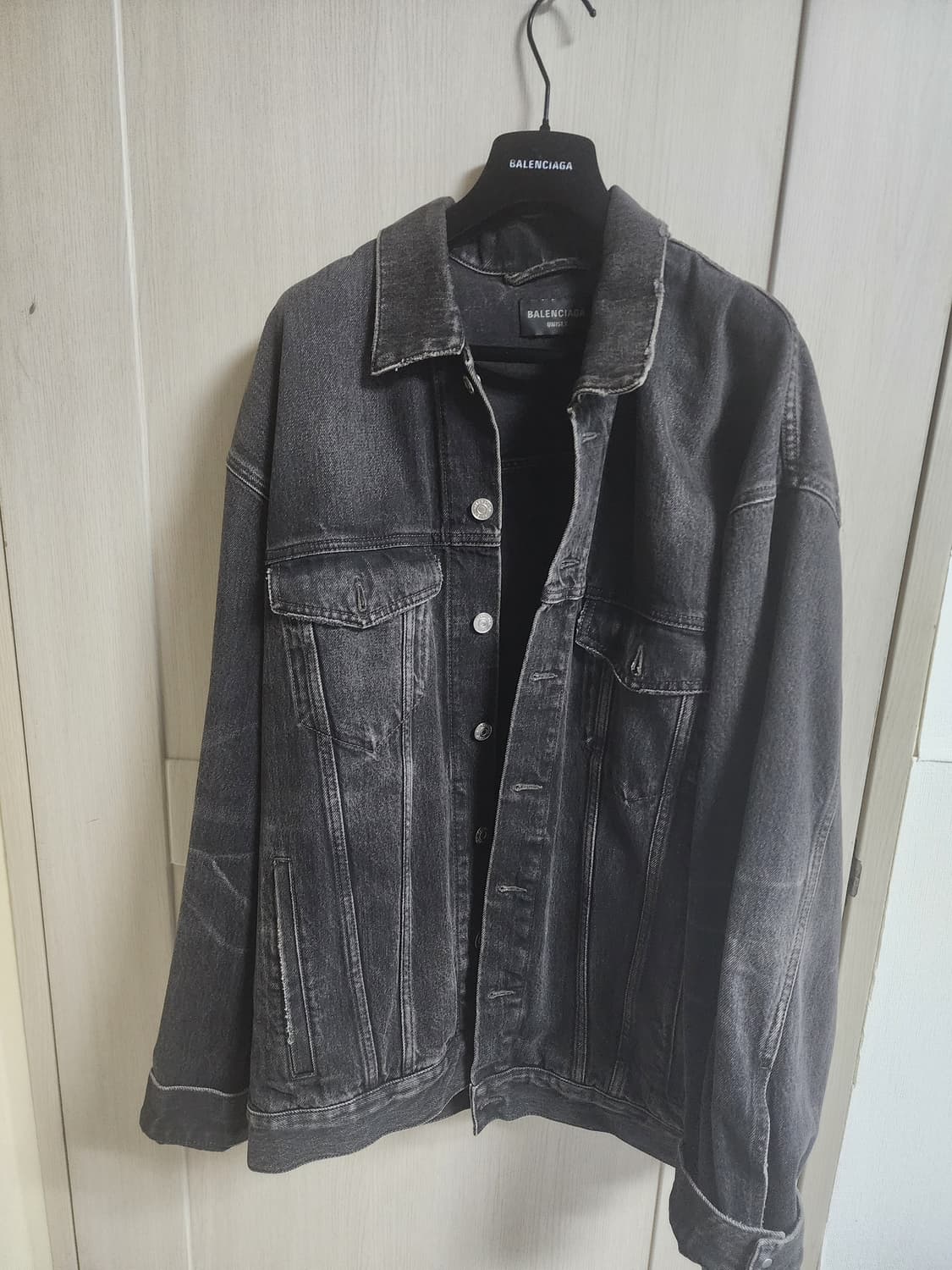 발렌시아가 데님 흑청 자켓 상품이미지2