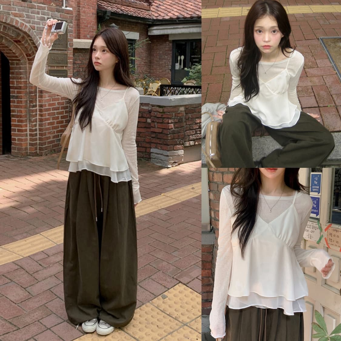 세리엔 새틴 실키 쉬폰 뷔스티에 새상품 상품이미지3