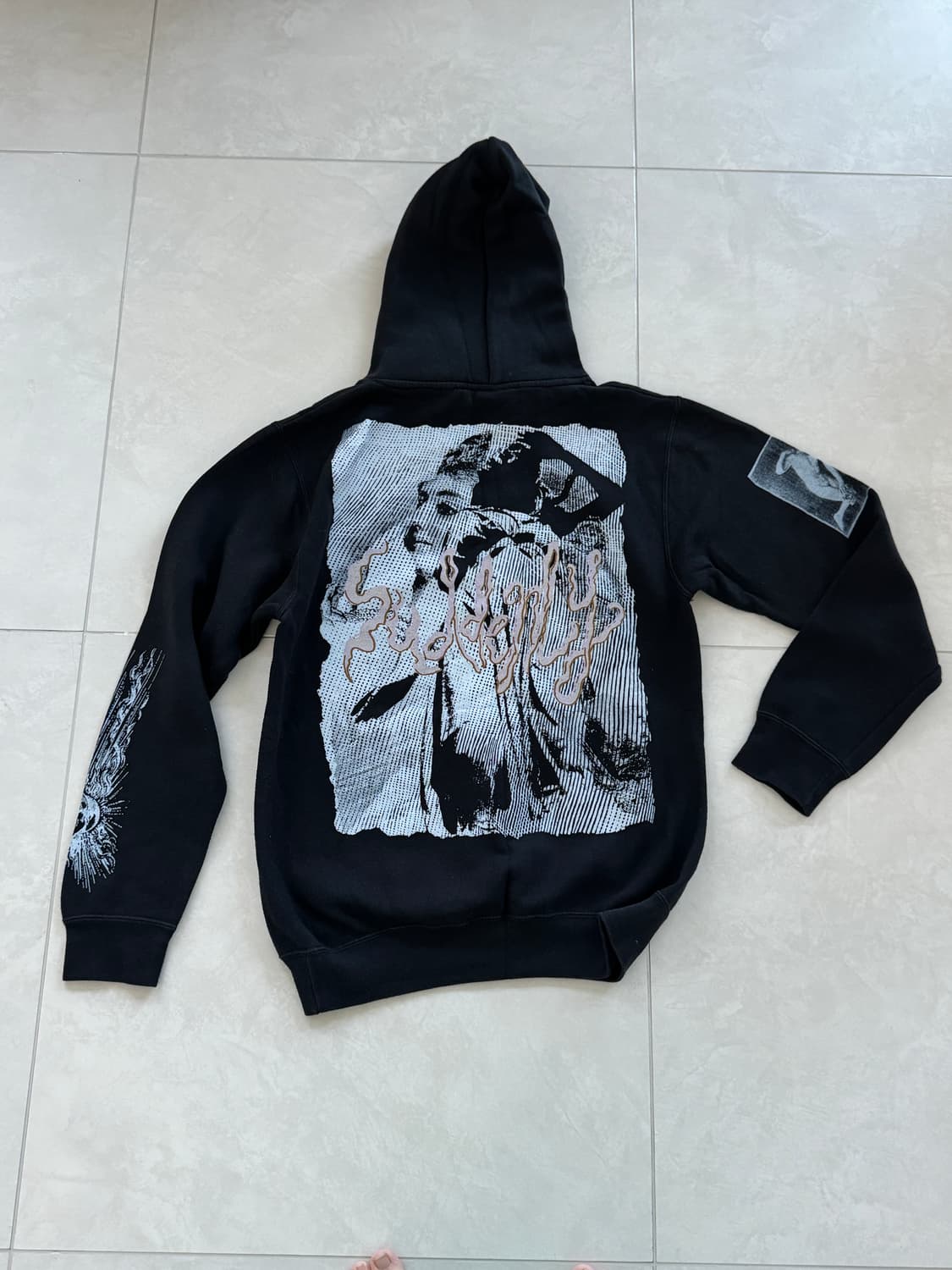 Blue Roses 그래픽 후드티 S 상품이미지4