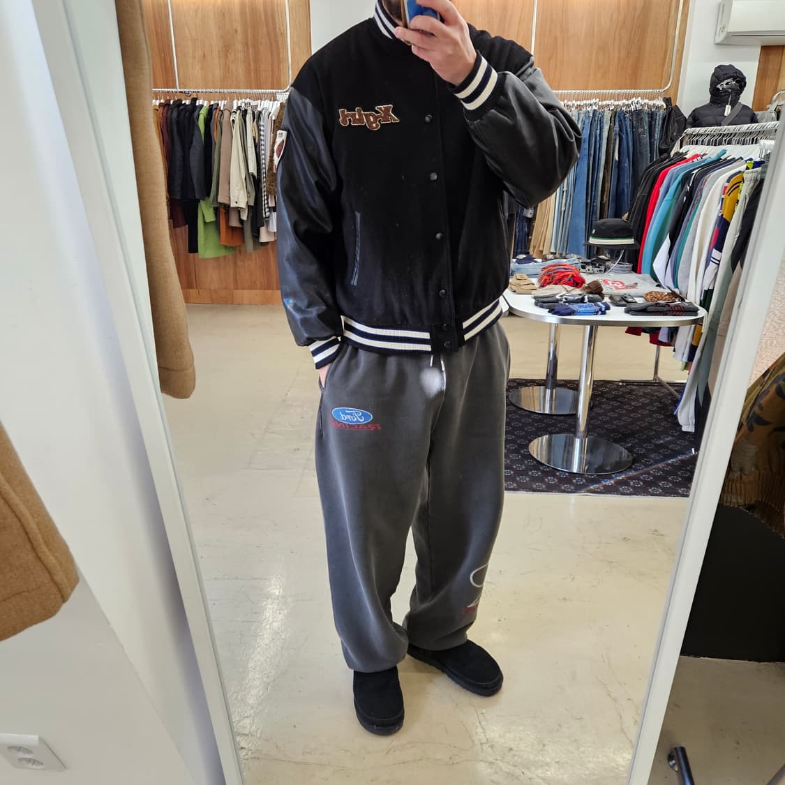 X-GRIL 엑스걸 바시티 자켓 스타디움자켓 울자켓 블루종 L 100 상품이미지9