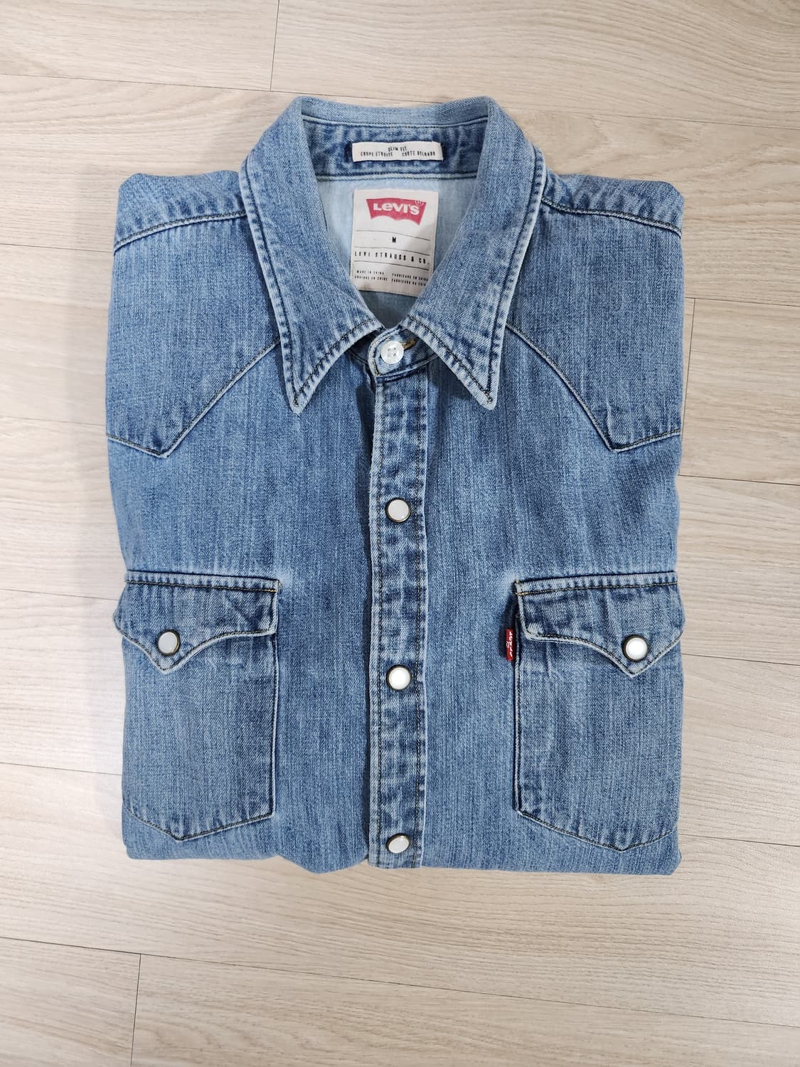 리바이스 워싱데님셔츠 (M 상품이미지1
