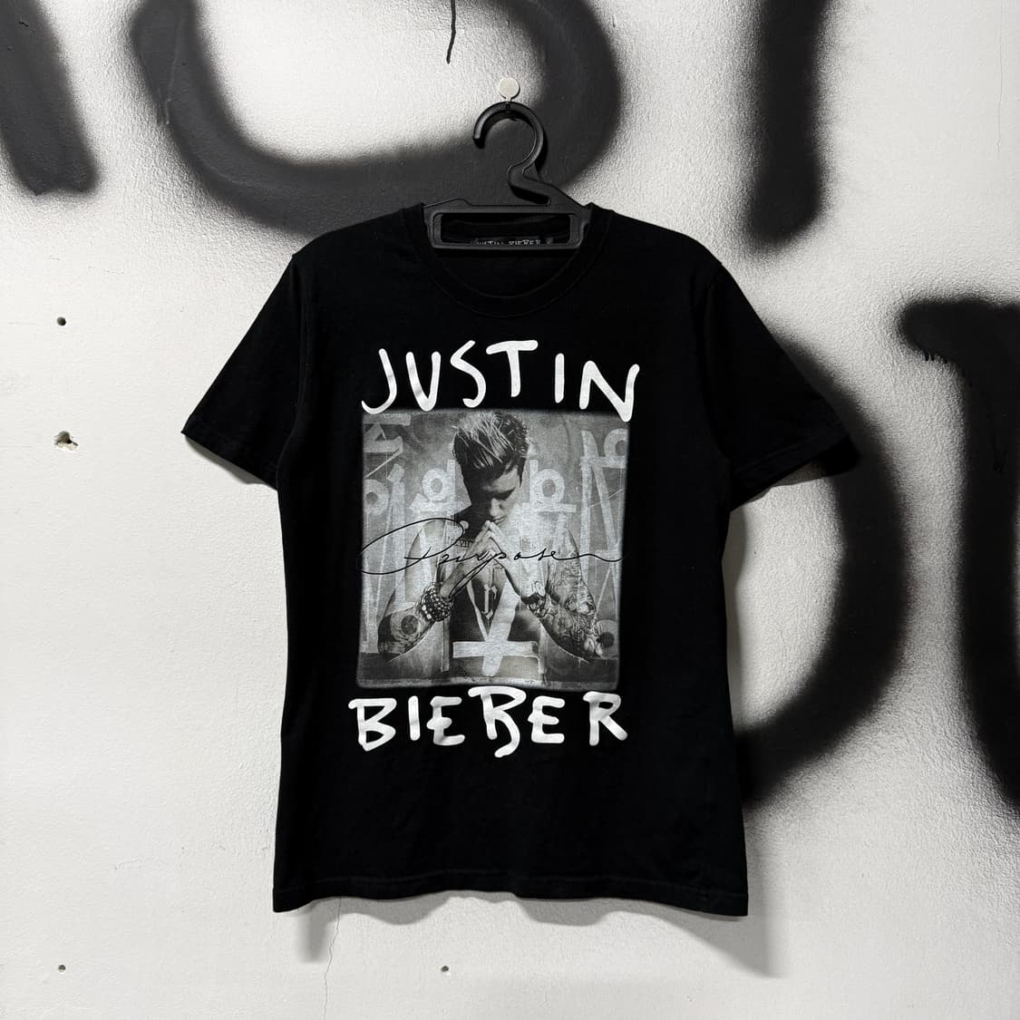 저스틴 비버 Purpose 투어 기념 굿즈 반팔 티셔츠 상품이미지1