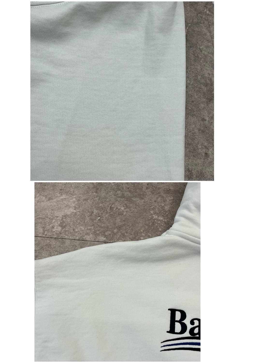 발렌시아가 웨이브로고 후드티 화이트 S  #csz1837 상품이미지9