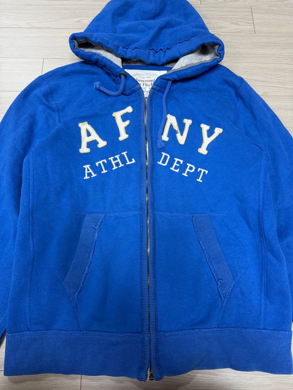 아베크롬비 블루 후드집업 L 상품이미지2