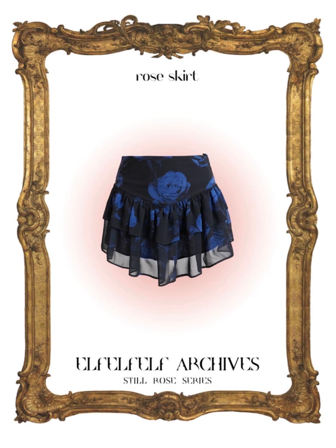 Elfelfelf 아카이브즈 stll rose series 블루 스커트 상품이미지1