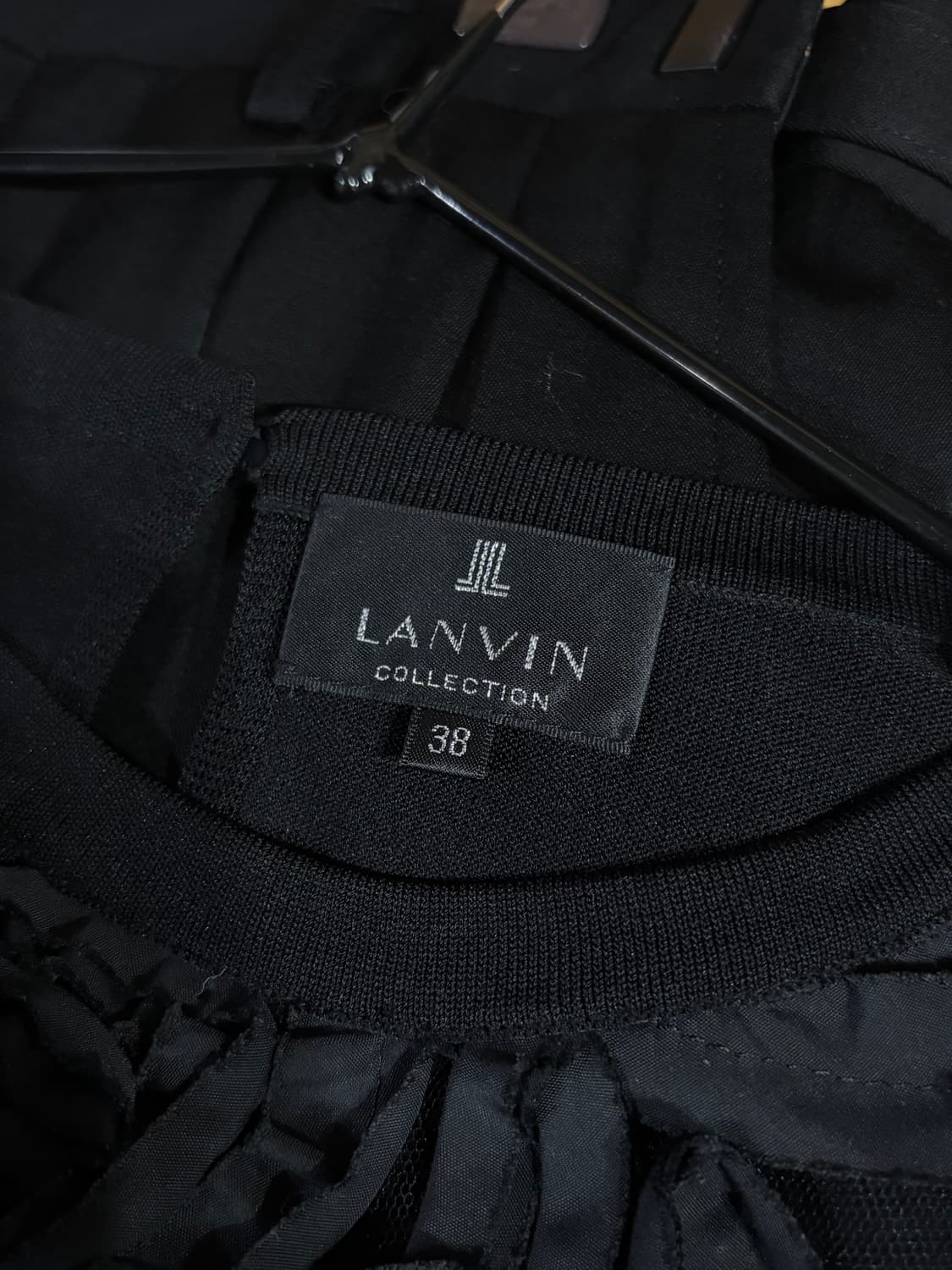 90s LANVIN 랑방 플라워 패턴 포인트 라운드 상품이미지4