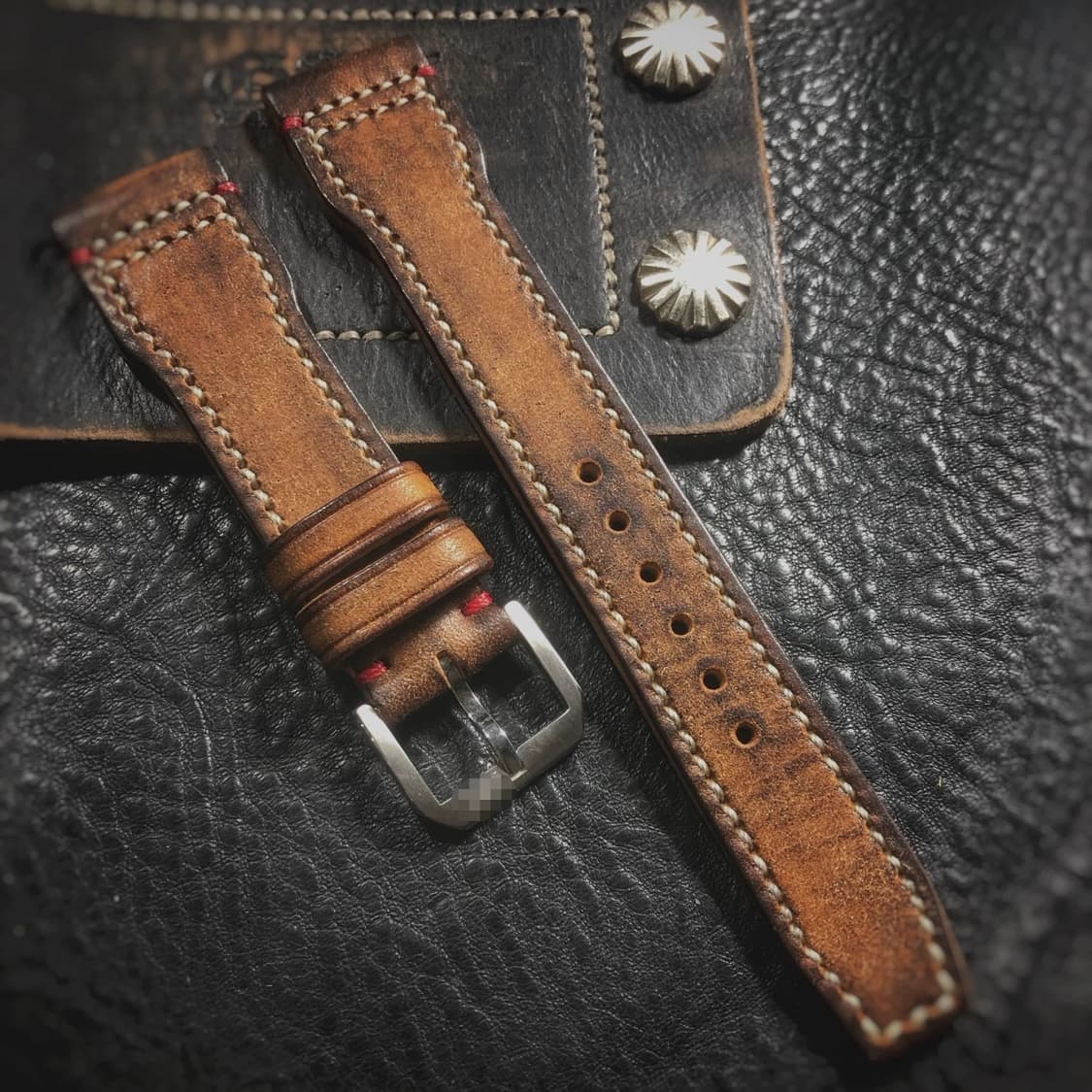 Oceanora 핸드메이드 가죽 시계줄 20/21/22mm 상품이미지6