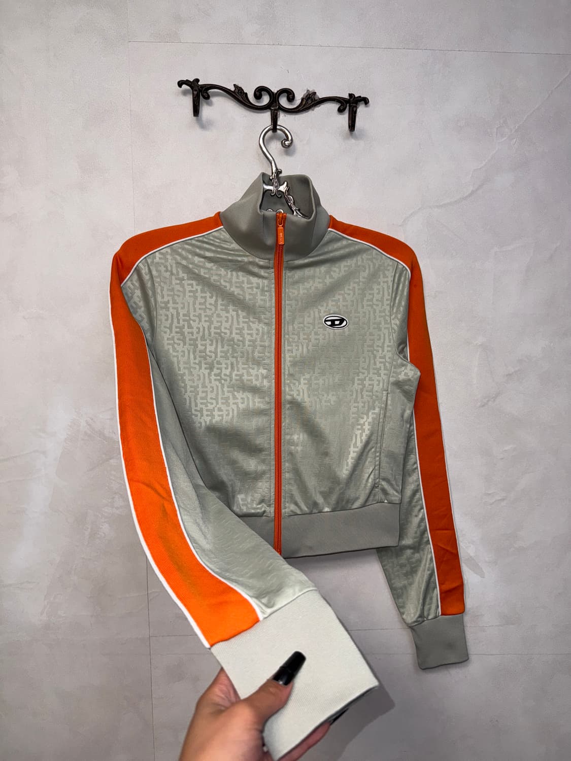 DIESEL f-macsy track jersey gray M 상품이미지4
