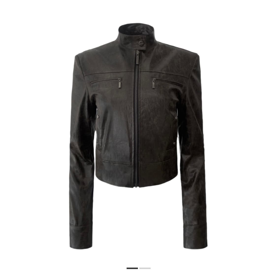 보헤미안 서울 빈티지 레더 숏 자켓 브라운 상품이미지1