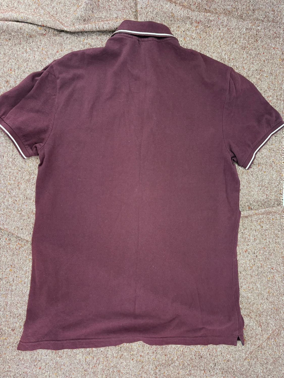 🍷 H&M 프리미엄 코튼 와인컬러 폴로 셔츠 (M size) 상품이미지3