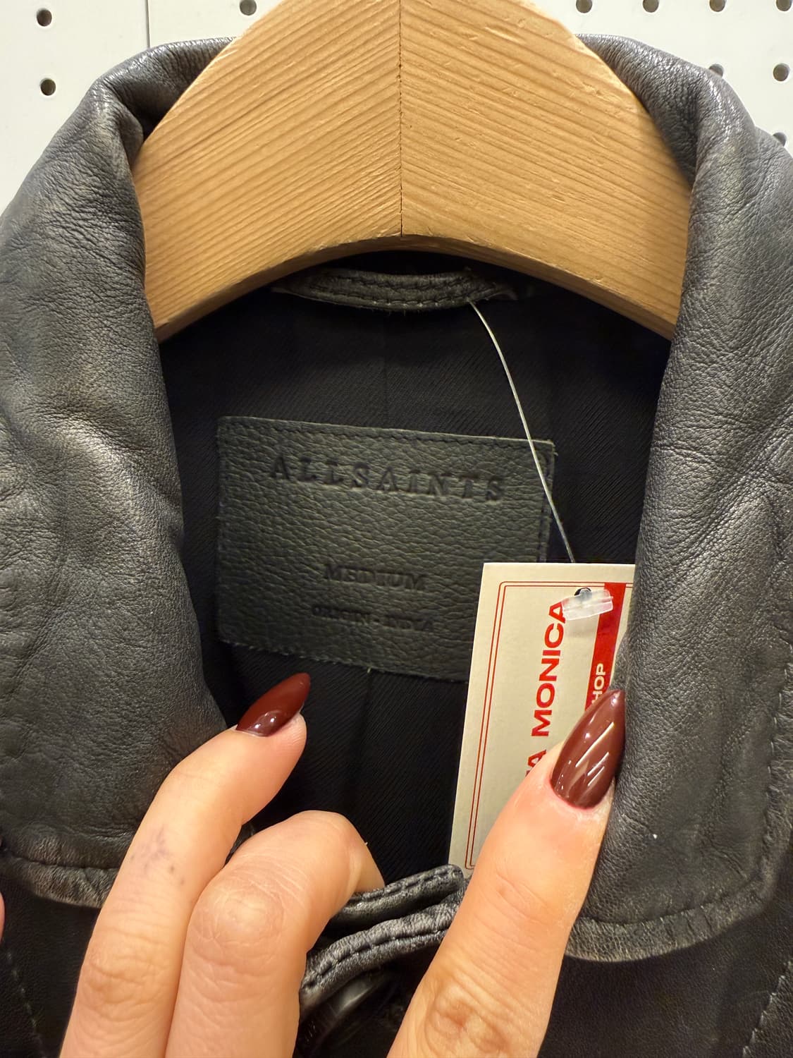 올세인츠 블랙 레더 라이더 자켓 U1104 상품이미지5