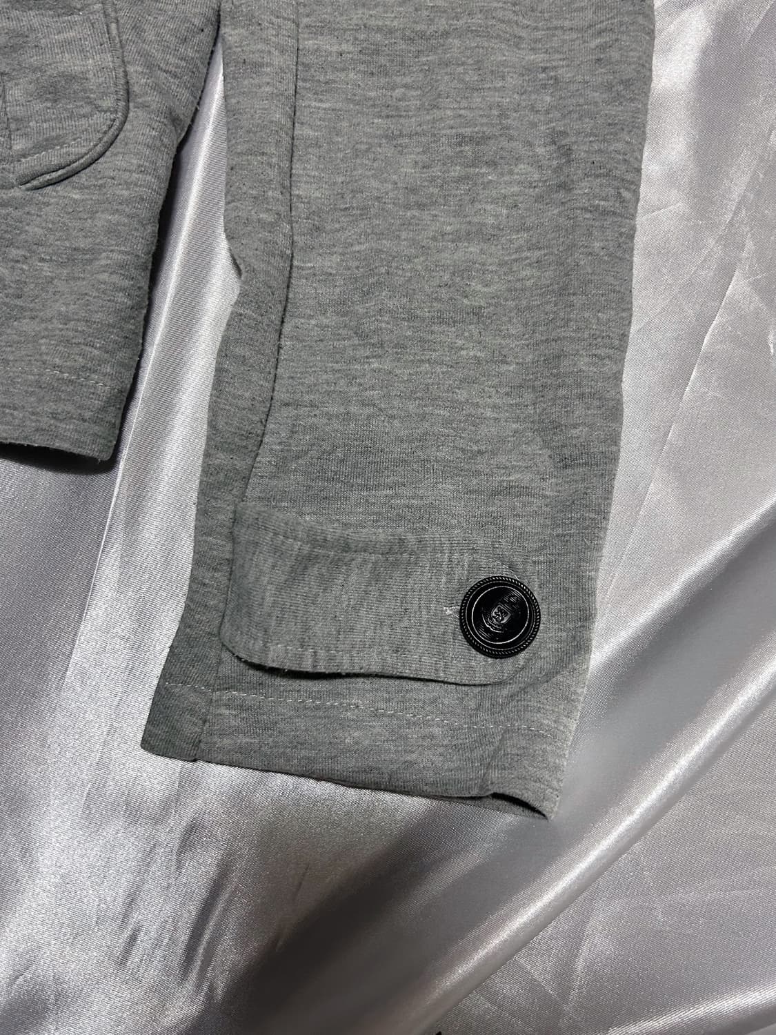 gray y2k buttons zip-up 상품이미지5
