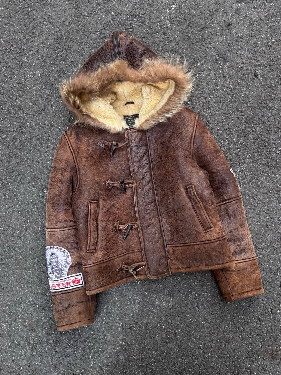 80s 도그파이트 토글 N-2B 무스탕 가죽자켓 상품이미지1