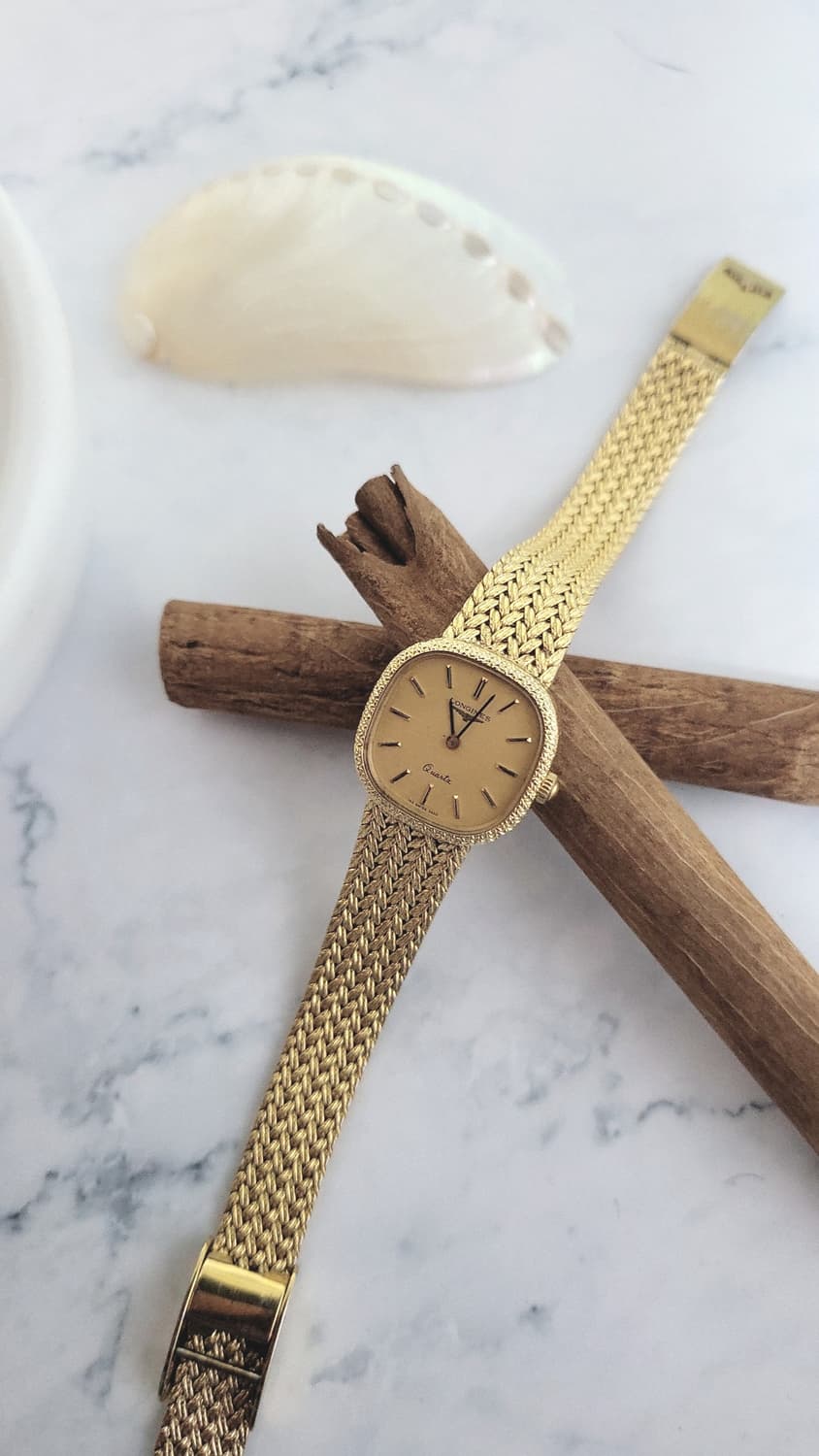 [특가상품]정품 론진 골드 플레이트 빈티지 여성용 쿼츠시계 상품이미지4