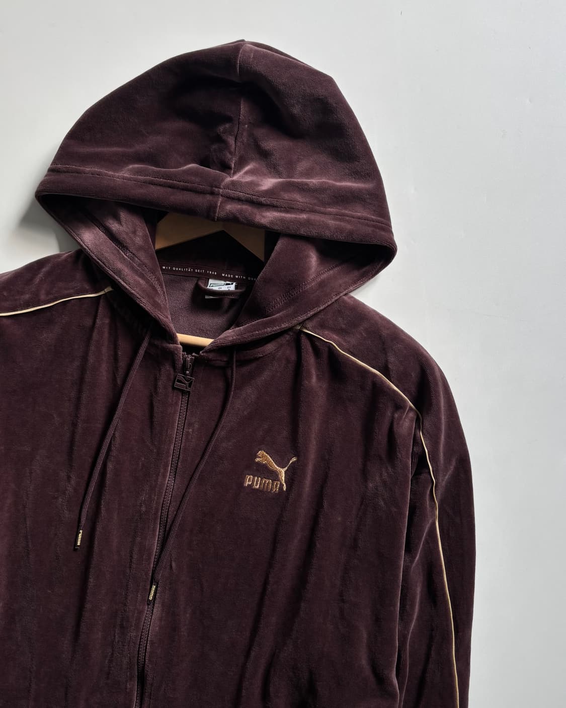 Puma 퓨마 퍼플레드 벨벳 후드 집업 상품이미지2