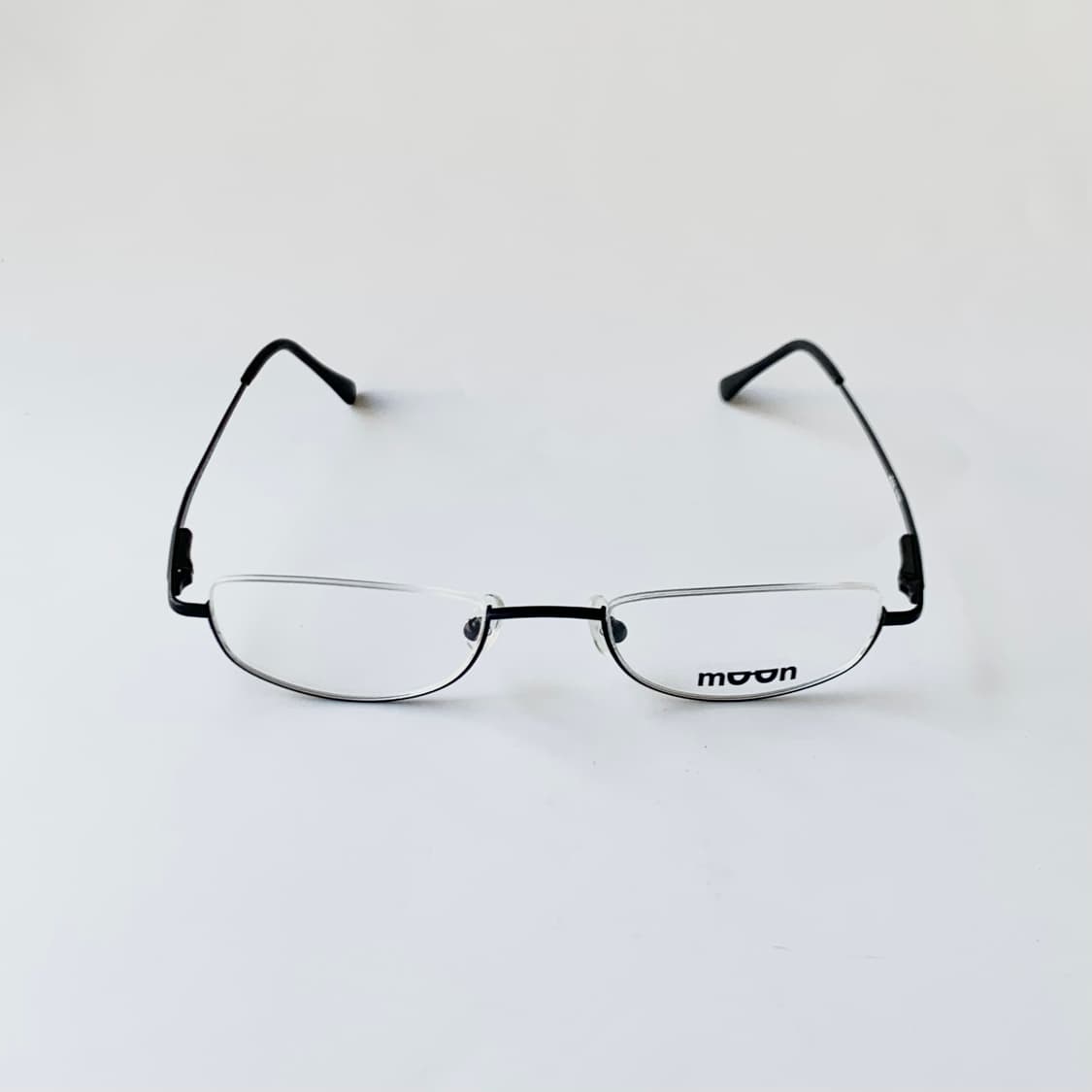 752 데드스탁 블랙 오벌 역반무테 언더림 빈티지안경 상품이미지2