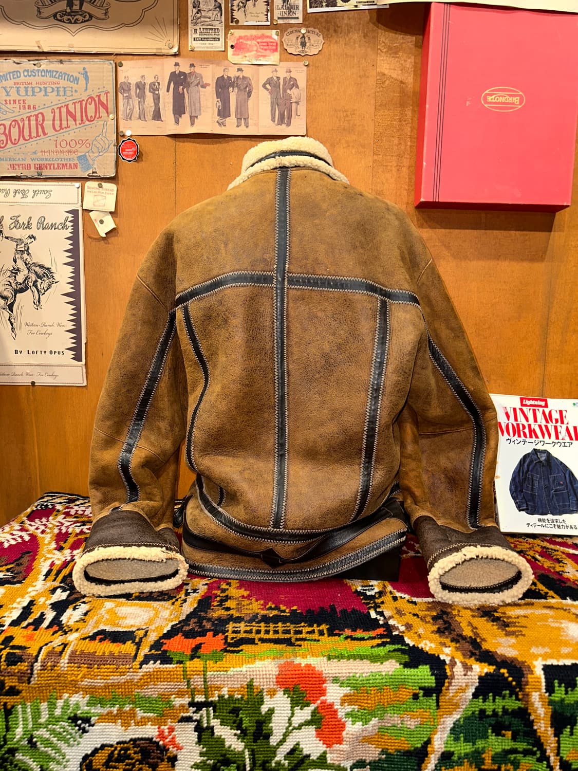 ( XL ) B3무스탕 레더자켓 워크웨어 아메카지 빈티지무스탕 무스탕 상품이미지5