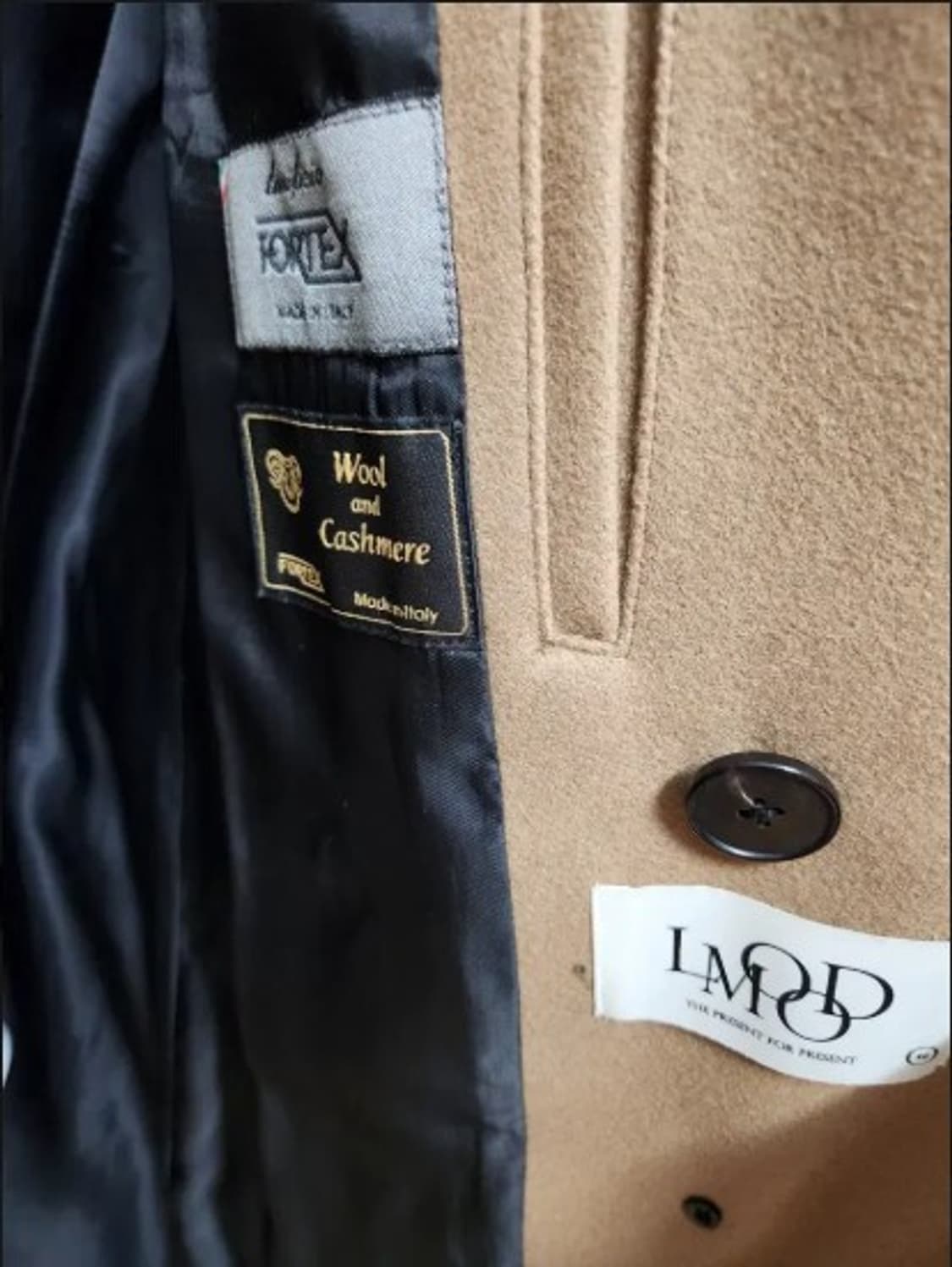 엘무드 발렌티누스 더블 코트 카멜 46사이즈
 상품이미지3