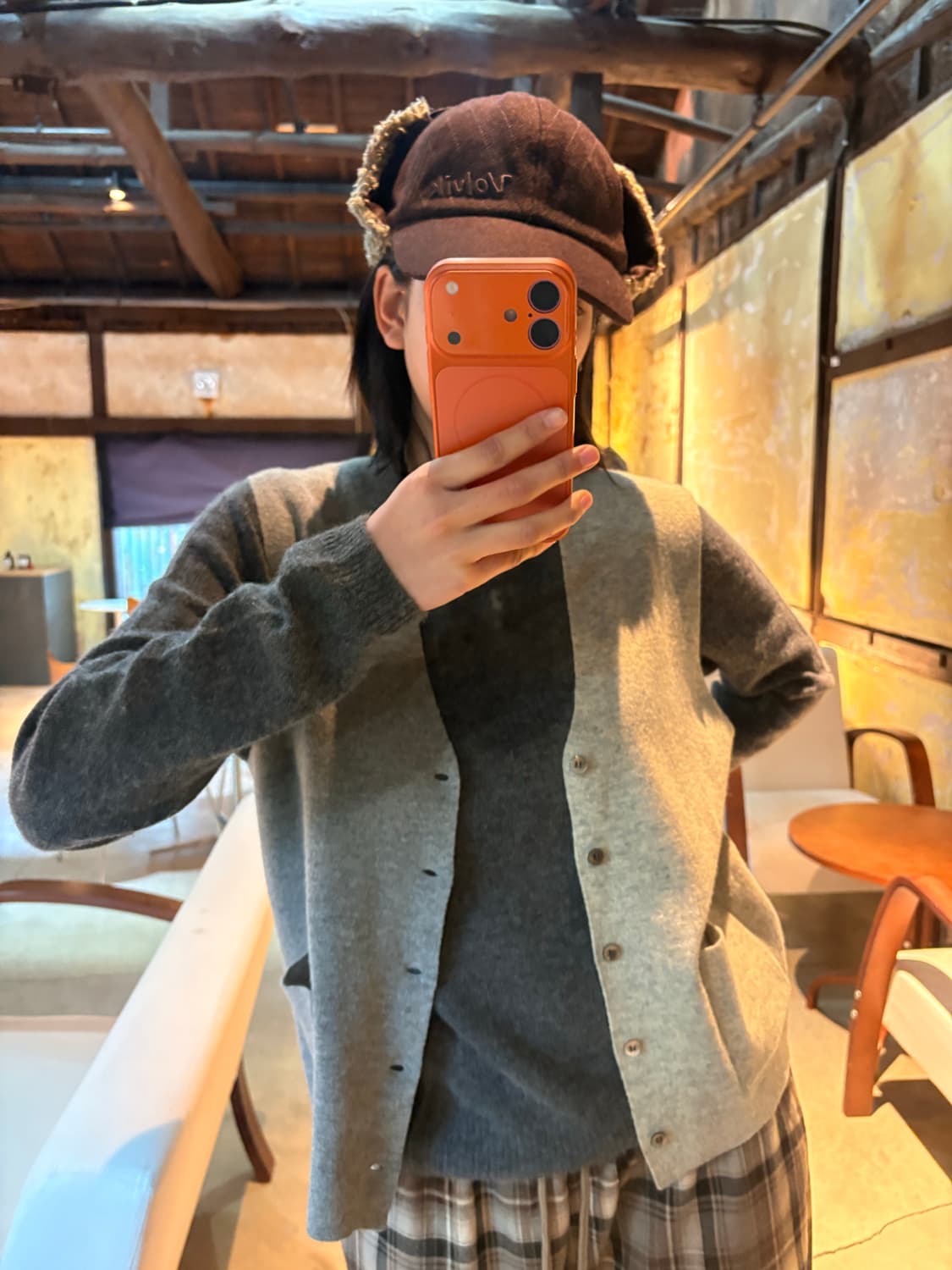 챠콜 반목 캐시미어 니트 상품이미지5