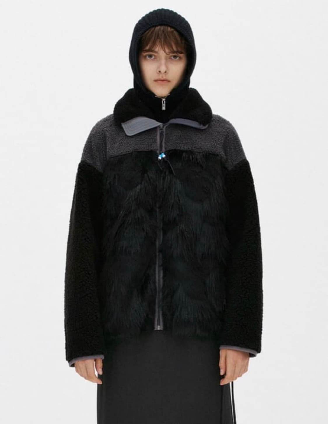 더오픈프로덕트 폭스 퍼 플리스 자켓 블랙 상품이미지5